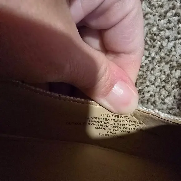 Women's J. Crew Multicolor Beige Tweed Slingbacks with Cap Toes | Size 8 - Picture 7 of 8